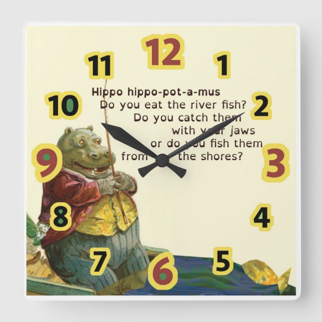 Children's Hippo clock (Front)