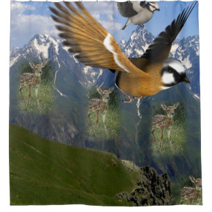 Childrens horses shower curtain