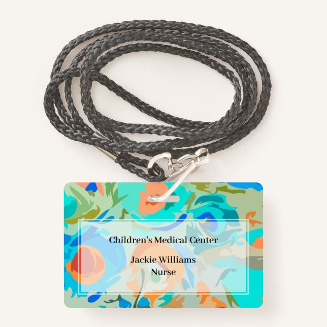Children's Hospital Medical Staff Name Badges ID Badge (Front with Lanyard)