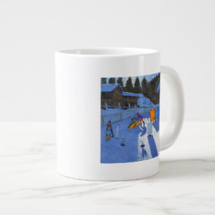 childrens ice rink Clusaz 2014 Large Coffee Mug