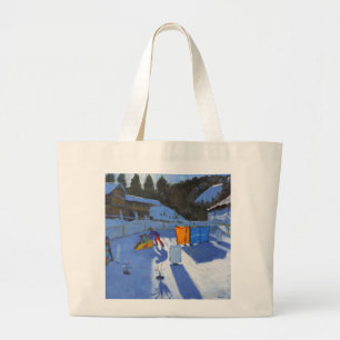 childrens ice rink Clusaz 2014 Large Tote Bag