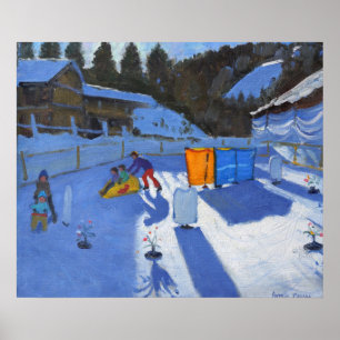 childrens ice rink Clusaz 2014 Poster