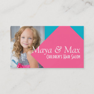 Children's Kids Hair Salon Stylist Shop Beauty Business Card