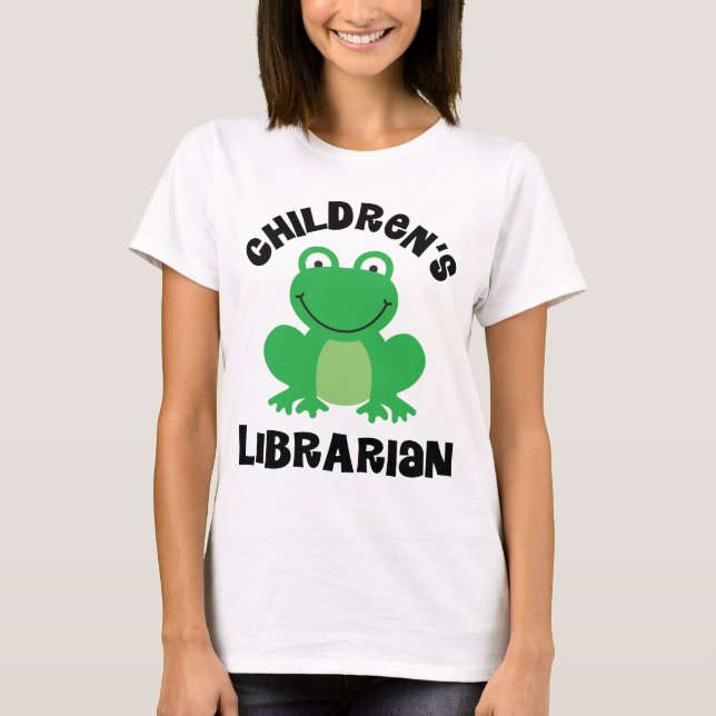 Children's Librarian library frog T-Shirt (Front)