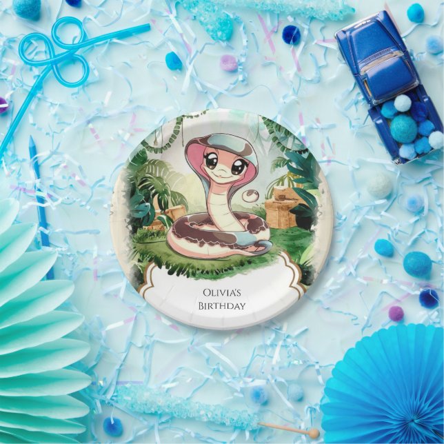 Children's Magical Snake Birthday Paper Plate (Party)