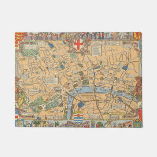 Children's Map of London, England Doormat