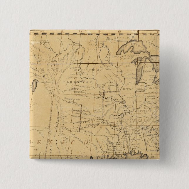 Children's Map Of The United States 15 Cm Square Badge (Front)