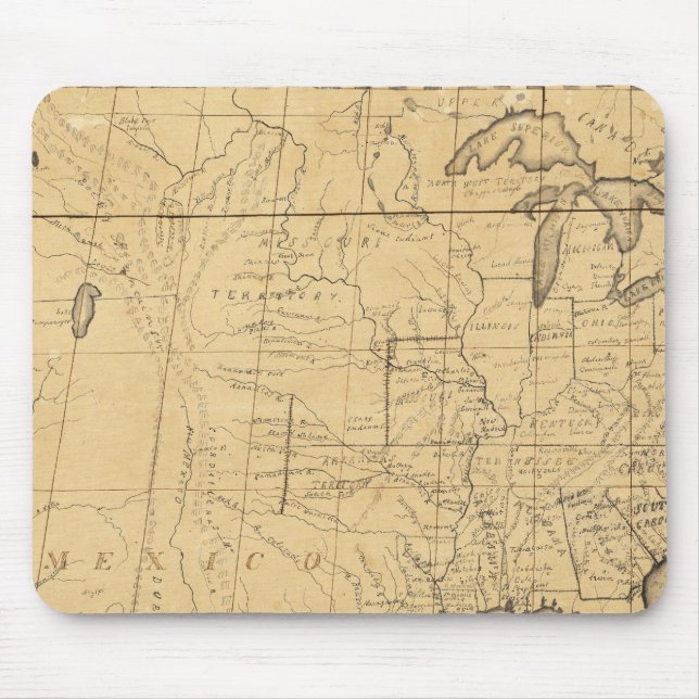 Children's Map Of The United States Mouse Mat (Front)