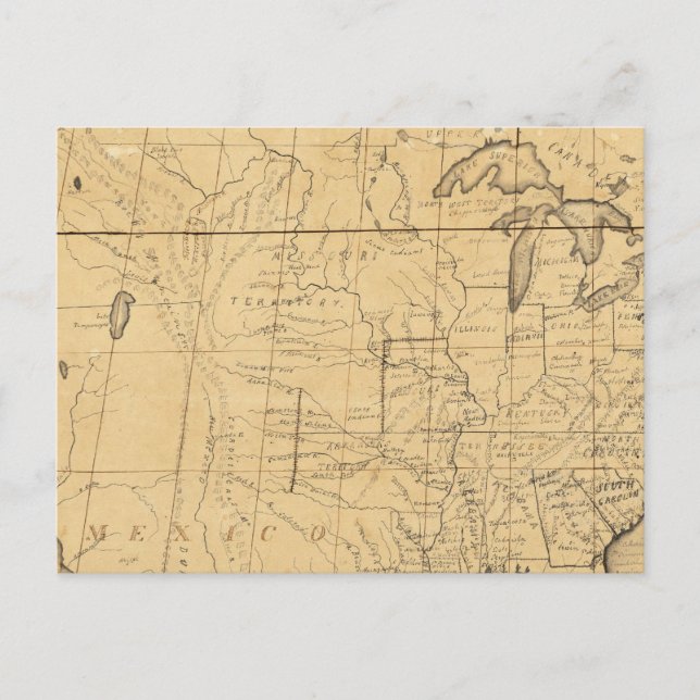 Children's Map Of The United States Postcard (Front)