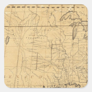 Children's Map Of The United States Square Sticker