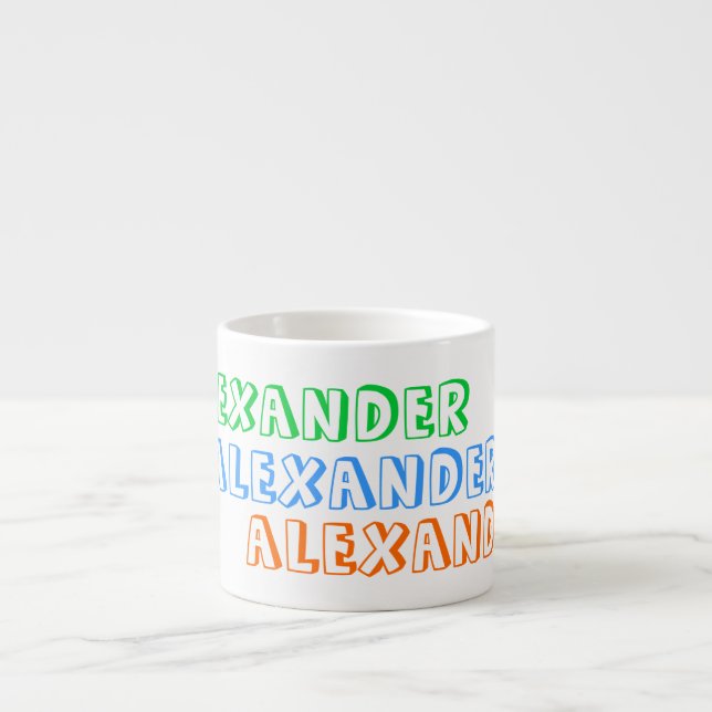 Children's mug with personalised name for kids (Front)