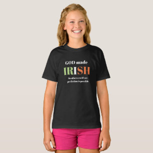 Children's Novelty T-shirt Fashion  GOD made IRISH