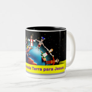 Children's Nun for Jesus (Bibline and Turmine) Two-Tone Coffee Mug