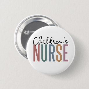 Children's Nurse   Retro Children's Nursing Button