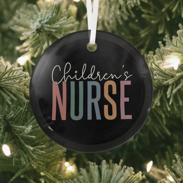 Children's Nurse | Retro Children's Nursing Glass Tree Decoration (Insitu)