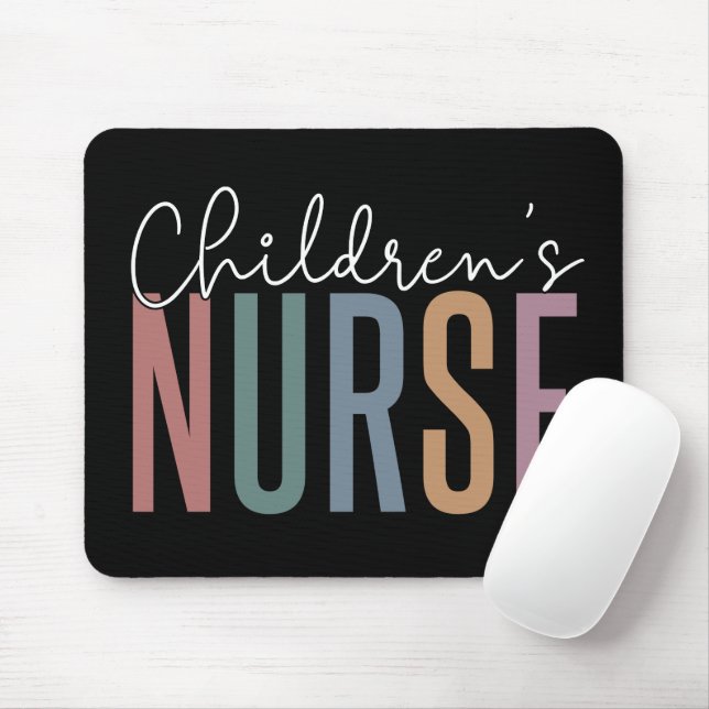 Children's Nurse | Retro Children's Nursing Mouse Mat (With Mouse)