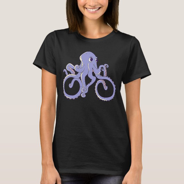 Children's Octopus Kalmar Octopus Bicycle T-Shirt (Front)