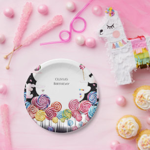 Children's Paradise Candyland Birthday Paper Plate