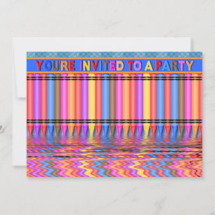 CHILDREN'S PARTY INVITATION - MULTI PURPOSE/CRAYON