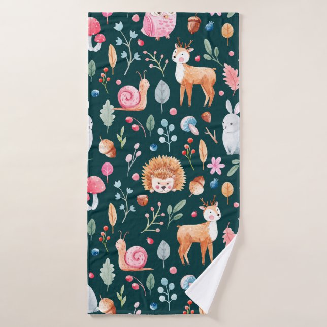 Children's pattern in watercolor technique. fairy  bath towel (Bath Towel)