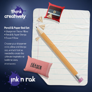 Children's Pencil and Paper Pencil Sharpener Cushion