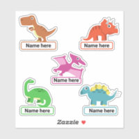 Children's Personalized  Dinosaur Name Sticker Set