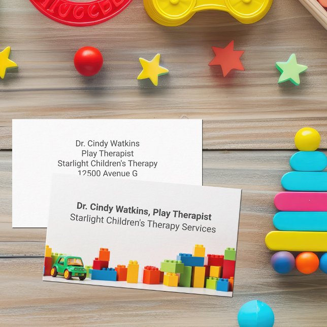 Children's Play Therapist Toys Kids Psychologist Business Card (Creator Uploaded)