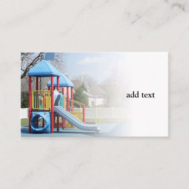 Children's playground equipment business card (Front)