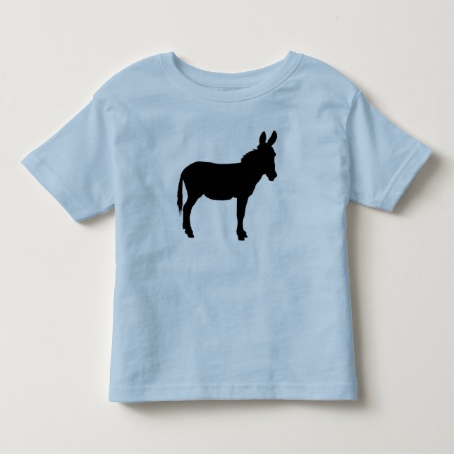 Childrens retro ringer tshirt with donkey logo (Front)