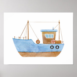   Children's Room Decor- Boat Poster