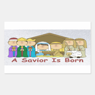 Children's Saviour Born Nativity Stickers