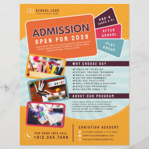 Children's School Admission Advertisement Photo Flyer
