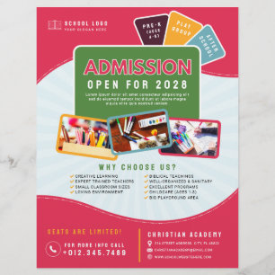 Children's School Admission Advertisement Photo Flyer