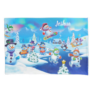 Children's single pillowcase Christmas design