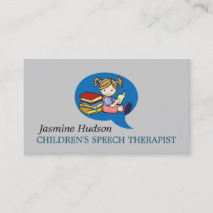 Children's Speech Therapist Counseling Business Card