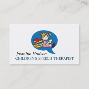 Children's Speech Therapist Counseling Business Card