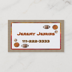 Children's Sports calling card