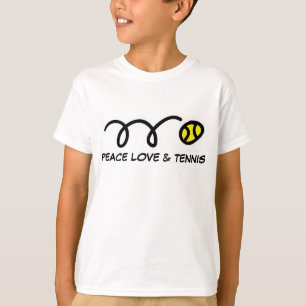 Children's sports clothes   Peace love & tennis T-Shirt