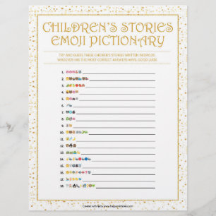 Children's Stories Pictionary [Golden Sparkles] Custom Letterhead