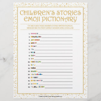 Children's Stories Pictionary [Golden Sparkles] Custom Letterhead