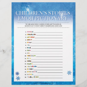 Children's Story Pictionary [Snowy Blue] Custom Letterhead