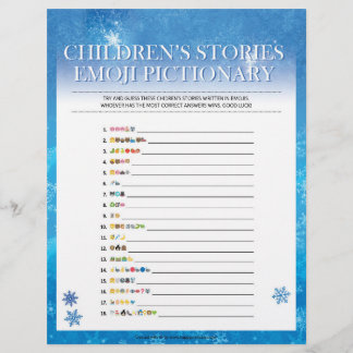 Children's Story Pictionary [Snowy Blue] Custom Letterhead