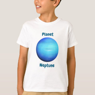 Children's t-shirt design with planet names