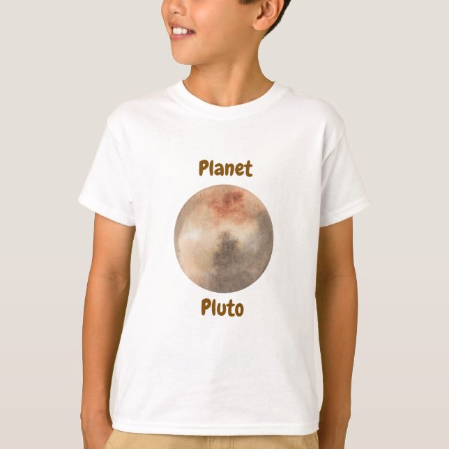 Children's t-shirt design with planet names (Front)