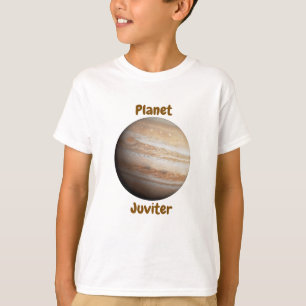 Children's t-shirt design with planet names
