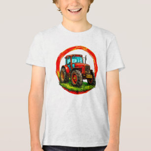 Children's toy tractor Tri-Blend shirt