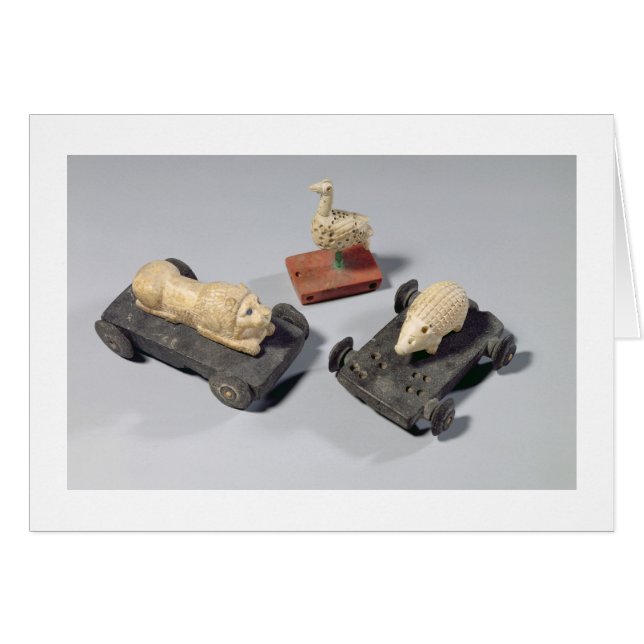 Children's toys: a hedgehog, a lion and a dove, Su (Front Horizontal)