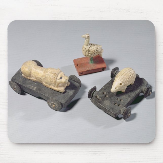 Children's toys: a hedgehog, a lion and a dove, Su Mouse Mat (Front)