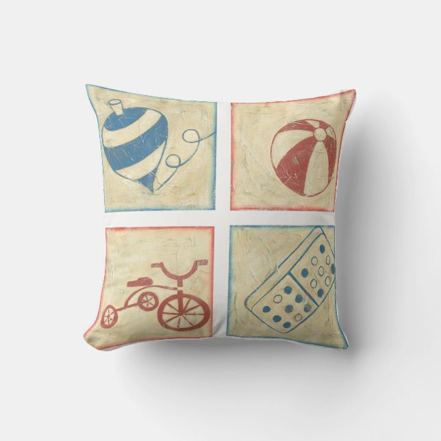 Children's Toys by Chariklia Zarris Cushion (Front)
