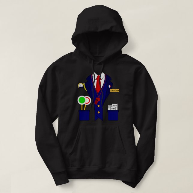 Childrens Train Locomotive Train Railway Costume Hoodie (Design Front)